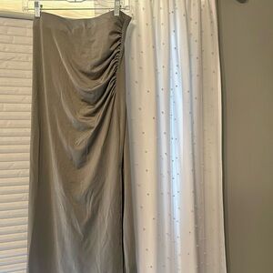 H&M Gray Maxi Ruched Cocktail Skirt // BRAND NEW NEVER WORN